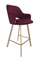 Hoker krzesło barowe Milano podstawa Profil złota MG02