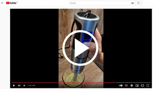 BLENDER WIELOFUNKCYJNY RĘCZNY ROZDRABNIACZ MOCNY 1200W Srebrny MIKSER na Arena.pl