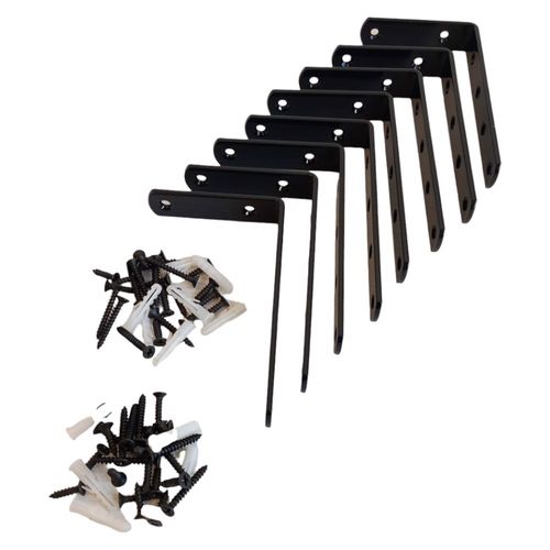 Kątownik wsporniki do półek wiszących czarny 8szt na Arena.pl