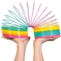 Magiczna tęczowa SPRĘŻYNA 15cm średnicy GIGANTyczna SZEROKA mega duża