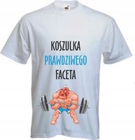 ŚMIESZNA Koszulka z nadrukiem na siłownię faceta