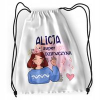 Plecak Sportowy Szkolny Alicji Córki I Dziecka Z Nadrukiem Ze Zdjęciem