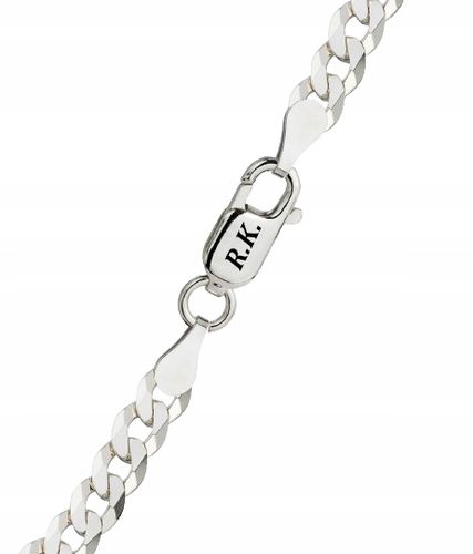 Łańcuszek Męski Srebrny Pancerka 5,00 mm z Krzyżykiem pr 925 Grawer Gratis na Arena.pl