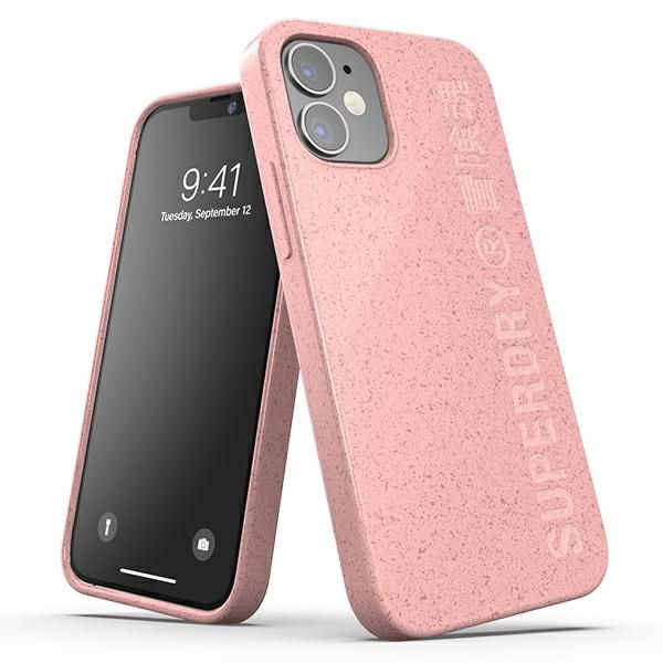 superdry snap iphone 12 mini compostablecase różowy/pink 42620 zdjęcie 1
