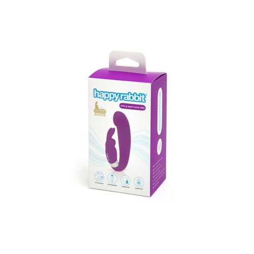 Wibrator w kształcie króliczka Happy Rabbit G-Spot Clitoral Curve Fioletowy na Arena.pl