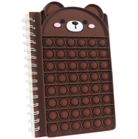 Notatnik Zeszyt Pop It Fidget Toy Brązowy Miś A5 Antystresowy 50 Stron