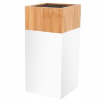 2 x STOJAK NA NOŻE BLOK UNIWERSALNY POJEMNIK DO NOŻY BIAŁY + DREWNO