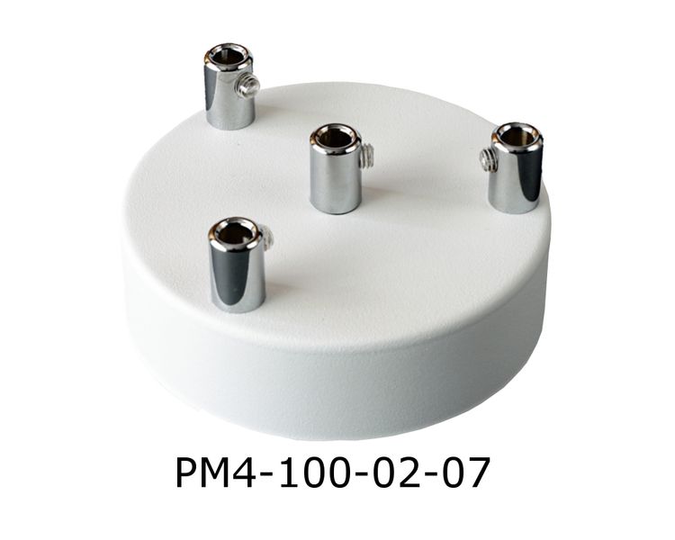 Podsufitka Biała 4 otwory 100mm + chrom zdjęcie 1