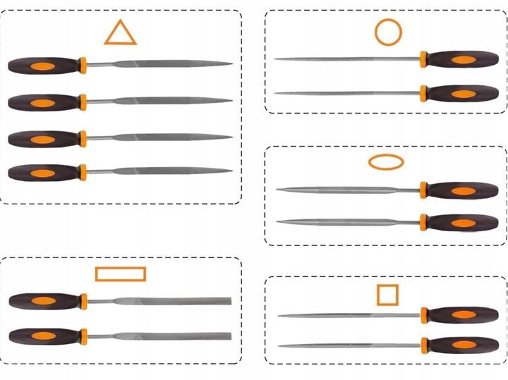 Zestaw pilników do metalu drewna iglaki iglaków tarniki zdzieraki etui 18el zdjęcie 6