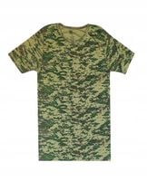 Koszulka Podkoszulek Prążek T-shirt Męski Bawełniany Krótki Rękaw Moro XXL