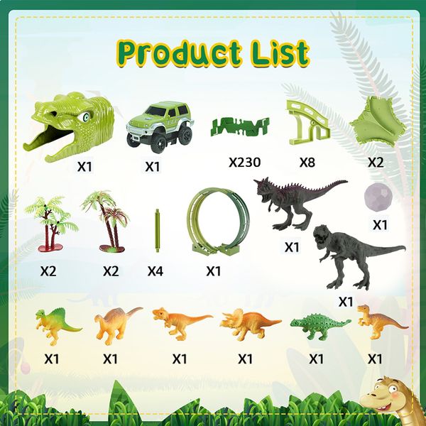 Mega Tor Wyścigowy Dinozaur Park Magic Track 260 elementów zdjęcie 9