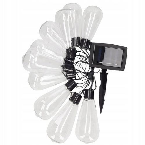 GIRLANDY SOLARNE 5 Metrów 20 Żarówek LED Lampki Ozdobne Ogrodowe na Arena.pl