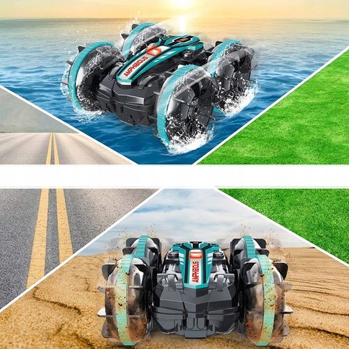 SAMOCHÓD ZDALNIE STEROWANY RC GESTAMI AMFIBIA 2 PILOTY 4x4 360° PŁYWAJĄCY na Arena.pl