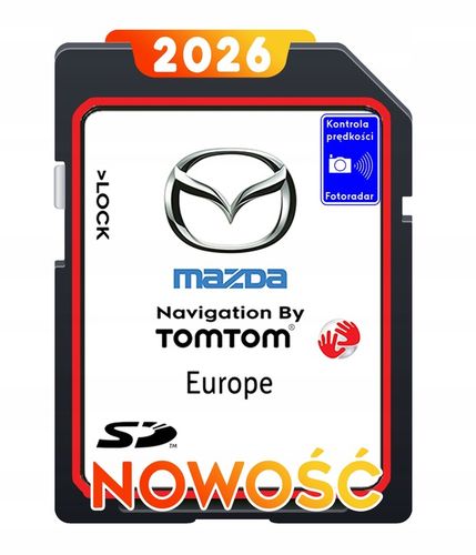 MAPA KARTA TOMTOM NB1 LIVE MAZDA 6 CX-5 CX-9 2025 11.45 EUROPA RADARY na Arena.pl