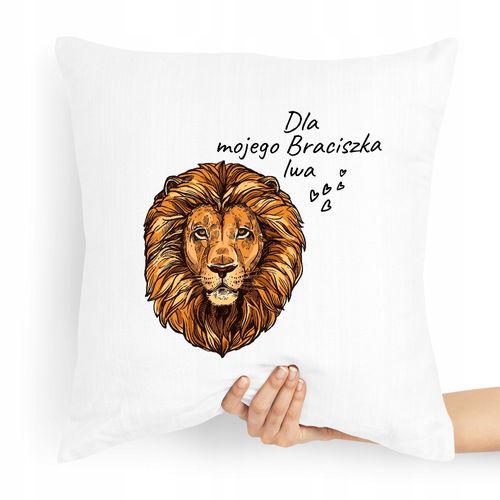 Poduszka Prezent Dla Brata Mojego Braciszka Lwa Z Nadrukiem Ze Zdjęciem na Arena.pl