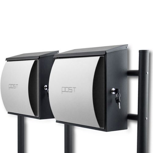 16398 Nowa Skrzynka wolnostojąca na stojaku z 2szt biała na Arena.pl