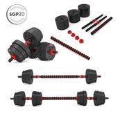 Hantle regulowane, sztanga 2w1 SGP20 HMS 20 kg