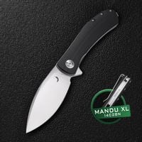 Nóż Składany Trollsky Knives Mandu XL Satin 14C28N Black G10