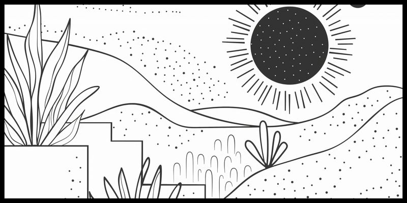 Plakat 91,3x44,5cm Linearny Pejzaż zdjęcie 2