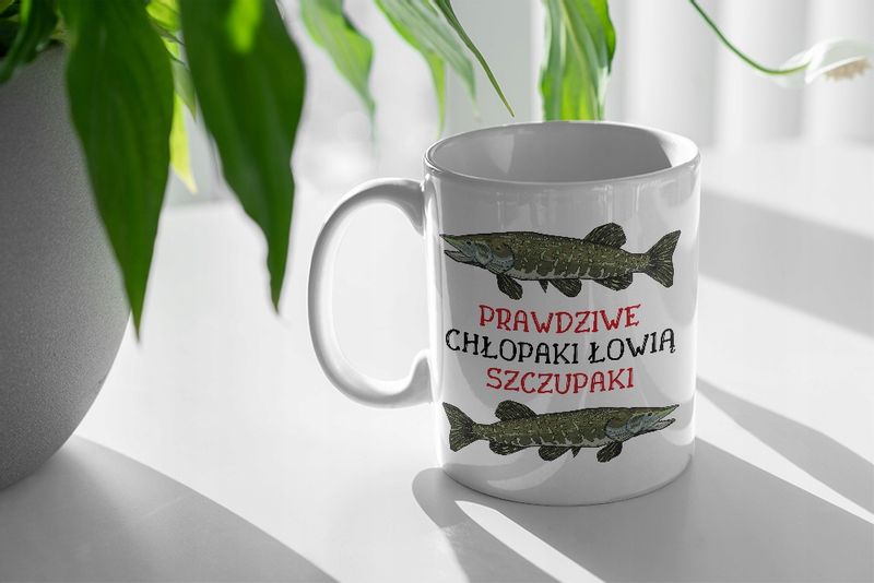 Kubek Czerwony Wędkarza To Styl Życia Prezent Z Nadrukiem Ze Zdjęciem zdjęcie 3