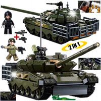 Klocki Czołg Rosyjski T 80BVMS 2 w 1opak. Wojsko Armia Figurki + LEGO BROŃ