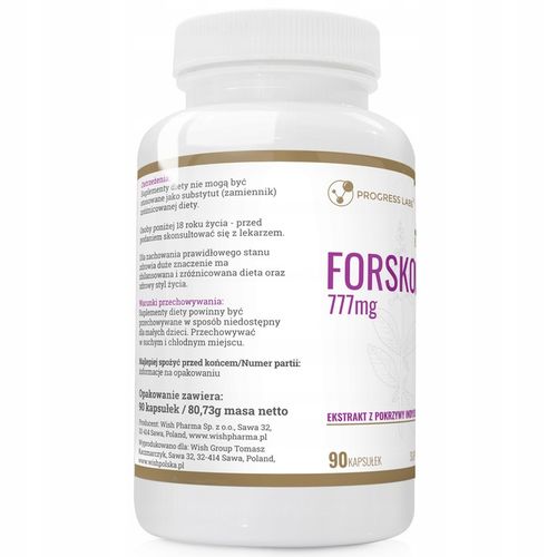 Forskolin 777mg SPALACZ TŁUSZCZU WAGA POKRZYWA INDYJSKA FORKOLINA 270 kap na Arena.pl