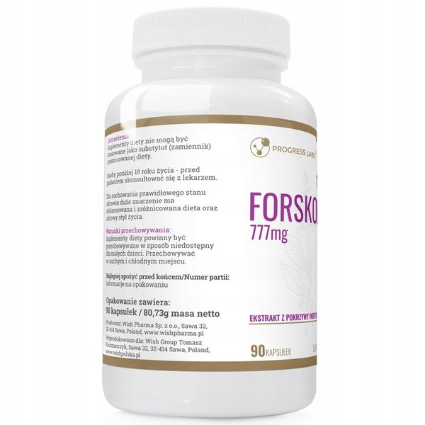 Forskolin 777mg SPALACZ TŁUSZCZU WAGA POKRZYWA INDYJSKA FORKOLINA 270 kap zdjęcie 2