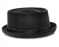 Kapelusz męski zimowy skórzany PREMIUM czarny Pako Jeans elegancki