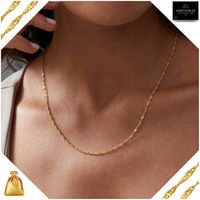 ZŁOTY ŁAŃCUSZEK DAMSKI SINGAPUR 50 CM ŁAŃCUSZEK SREBRO PRÓBA 925 POZŁACANY