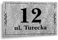 Tabliczka Tablica ADRESOWA ALUMINIOWA Numer domu cyfry ulica 30x20