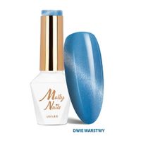Lakier hybrydowy LED/UV Gel Polish Cat Eye Pastel Nr 272 Sky MollyNails 8g