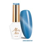 Lakier hybrydowy LED/UV Gel Polish Cat Eye Pastel Nr 272 Sky MollyNails 8g