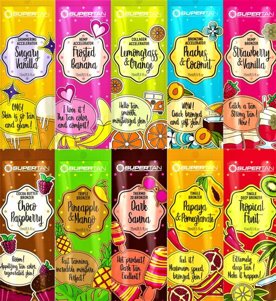 SuperTan Saszetki Do Opalania Zestaw 100 Sztuk zdjęcie 1