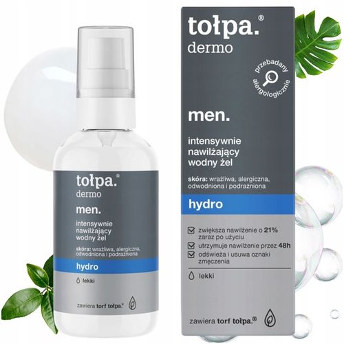Lekki Nawilżający Wodny Żel do Twarzy dla Mężczyzn Men Hydro Skuteczny 75ml na Arena.pl