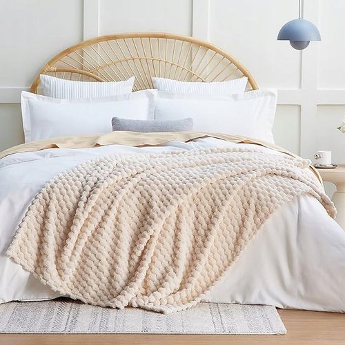 GRUBY KOC WYTŁACZANY 200X220 NARZUTA NA ŁÓŻKO NA KANAPE NA NAROŻNIK PLED na Arena.pl