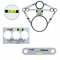 Zestaw szablonów z poziomicami do Geberit/Puszki/Krzywki LIBELLA