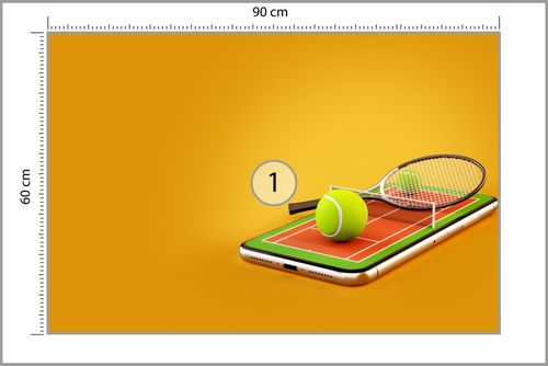 Fototapeta Tenis Na Smartfonie Flizelina 208x146 na Arena.pl