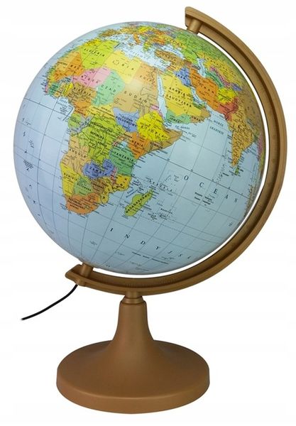 Globus 320mm PODŚWIETLANY 2w1 +strefy + APLIKACJA , na prezent , polit-fiz zdjęcie 7