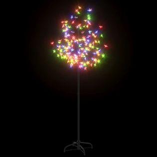Drzewko świąteczne, 120 kolorowych LED, kwiat wiśni, 150 cm