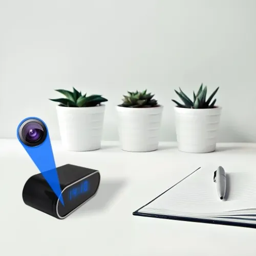 ZEGAR Z UKRYTA MINI KAMERA SZPIEGOWSKA WiFi BUDZIK na Arena.pl