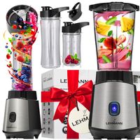 BLENDER KIELICHOWY DO KOKTAJLI 1200W 2xBIDONY MIKSUJE KRUSZY LÓD MOCNY 10w1