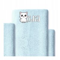 Ręcznik z haftem 100x50 bawełniany prezent z imieniem dla dziecka