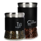 KADAX Pojemnik Szklany Kawa Herbata Cukier 2szt
