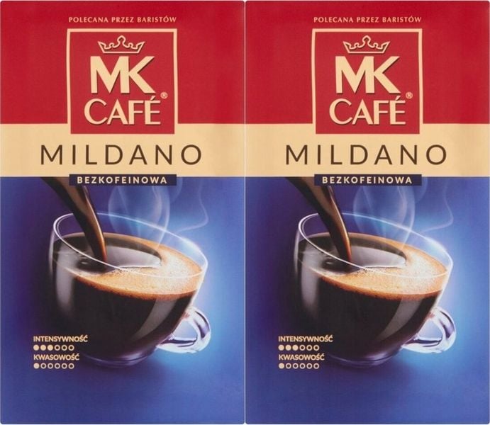 Kawa bezkofeinowa mielona MK Cafe Mildano 250 g x2 zdjęcie 1
