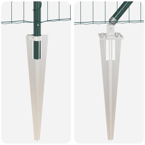 Ogrodzenie z słupkami Zielony 1.2 x 10 m Stal na Arena.pl