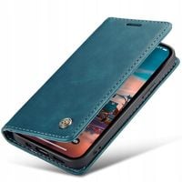 ETUI Z KLAPKĄ SKÓRZANE PORTFEL CASE POKROWIEC DO IPHONE 14 + SZKŁO