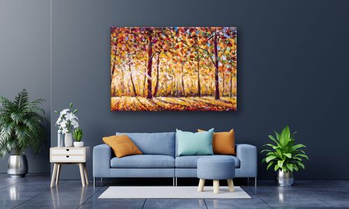 OBRAZ NA PŁÓTNIE 112 Jesień 90x60cm na Arena.pl