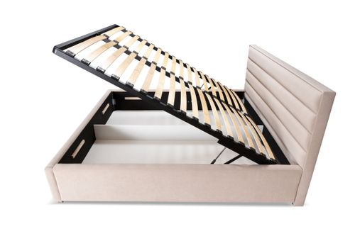 Łóżko tapicerowane HUGO granatowe 180x200 na Arena.pl