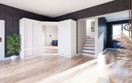 Garderoba Szafa Narożna PARIS drzwi przesuwne na Arena.pl