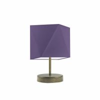 Lampka PASADENA abażur fioletowy stelaż stare złoto